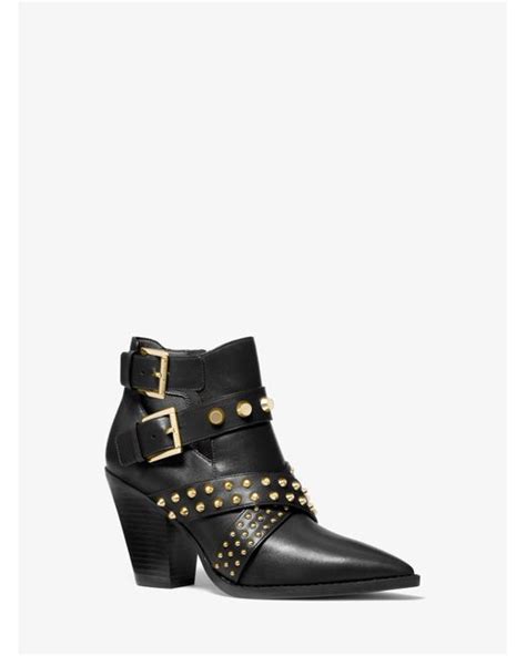 michael michael kors dover astor stud leather ankle boot|Michael Kors Ankle boots for Women .